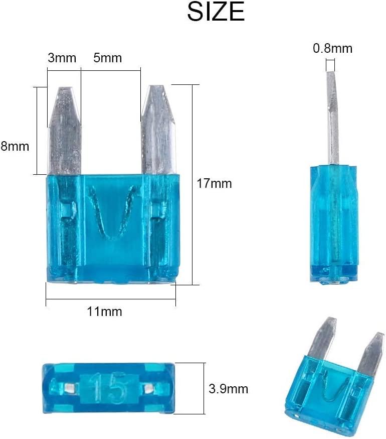 140Pcs - Kinglyday Car Mini Blade ATM Fuse Assortment, 5A 7.5A 10A 15A 20A 25A 30A Mini Fuse - KinglyDay