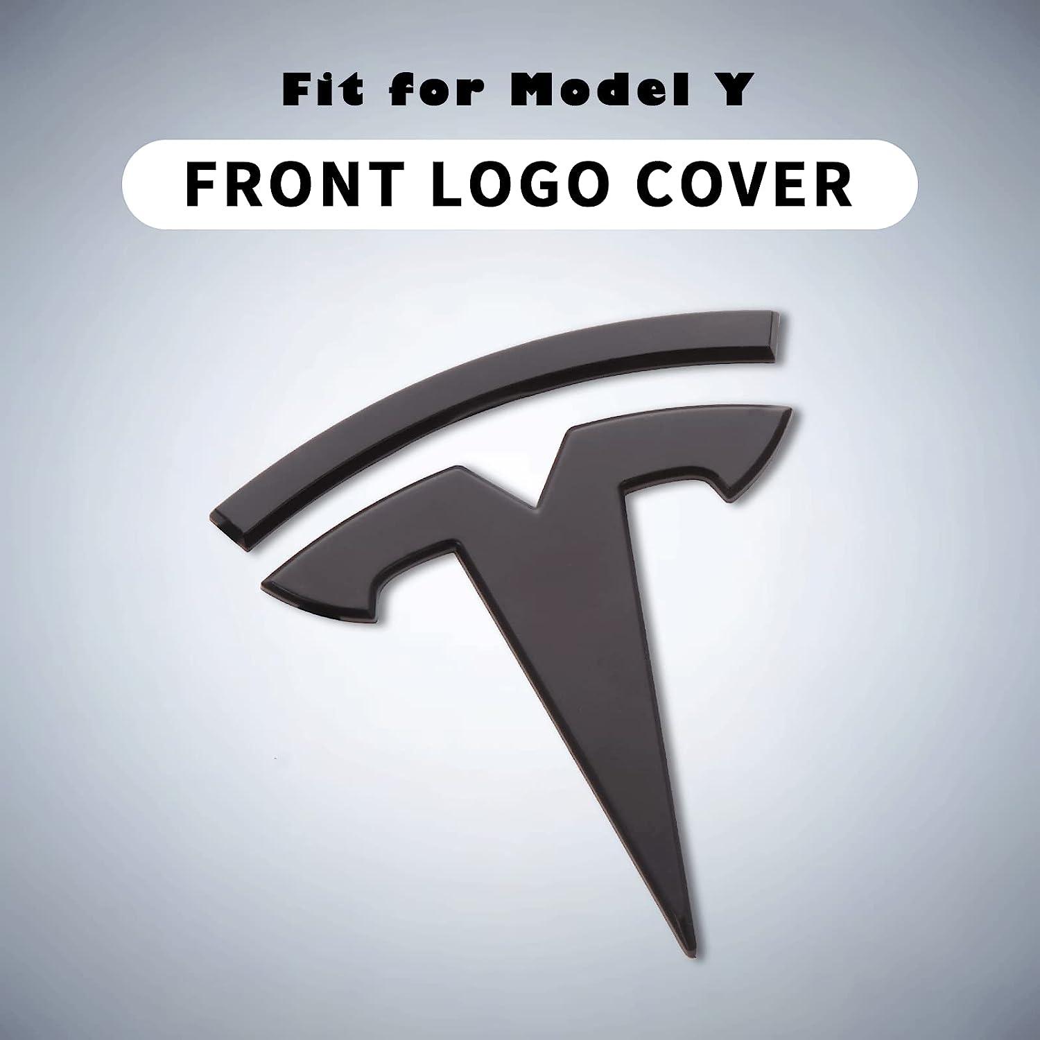 Tesla Model Y Accessories Tesla Emblem Sticker 2PCS/Set for Front Trunk/Rear Trunk Logo Decal Cover - KinglyDay