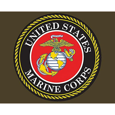 USMC Emblem United States Marine Corps Seal 5" Round Decal Sticker for Cars Trucks Laptops etc. Full Color - KinglyDay