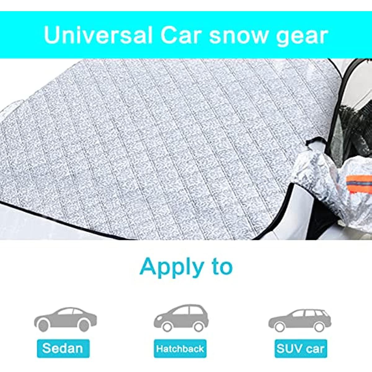 Kinglyday Windshield Snow Cover Front Window Cover for Snow, Ice & Wiper Protector | All Weather Car Sunshade Fits Most Sedans - KinglyDay