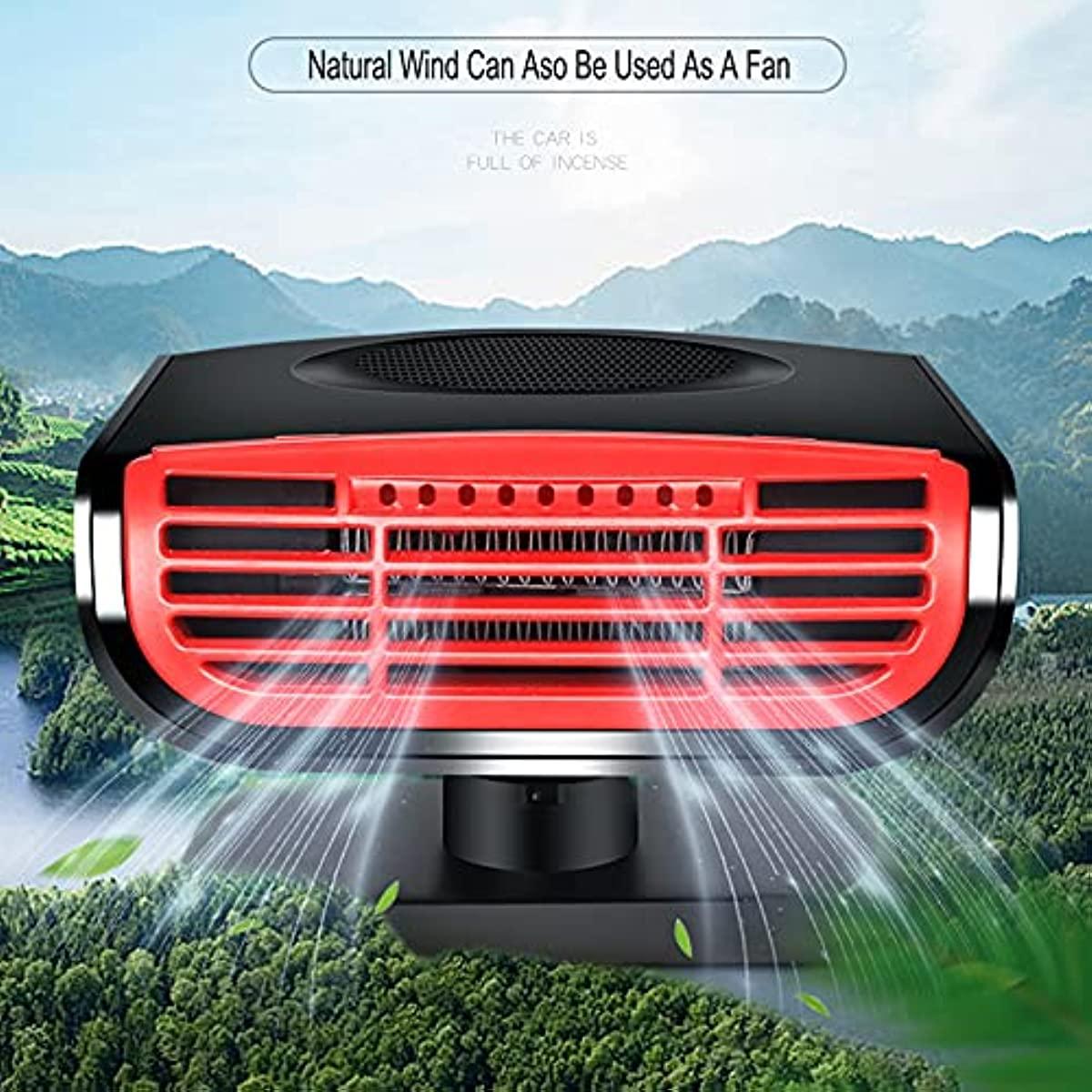 Portable Car Heater, 12V 150W Car Defroster Defogger, 3 In 1 Car Heater Heating & Cooling & Air Purify, Auto Defogger 360° Rotatable Fast Heating Quickly Defrost - KinglyDay