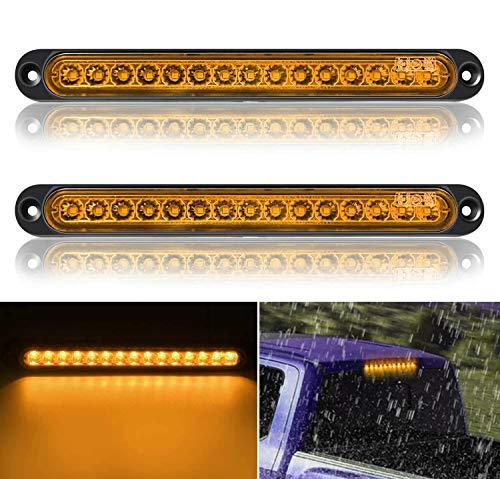 2 Pack 10" 15 LED Trailer Brake Tail Light Bar Stop Turn Tail Lights Assembly Identification Clearance Strip Red Light Waterproof for Truck RV UTV ATV Duty Marine Boats Trucks Pickups - KinglyDay