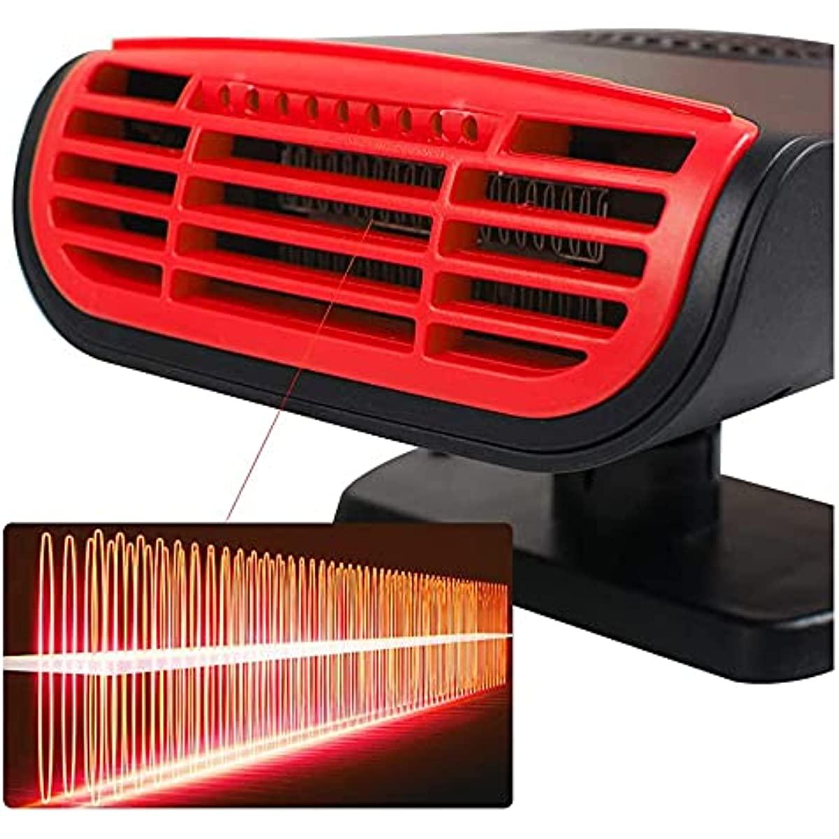 Portable Car Heater, 12V 150W Car Defroster Defogger, 3 In 1 Car Heater Heating & Cooling & Air Purify, Auto Defogger 360° Rotatable Fast Heating Quickly Defrost - KinglyDay