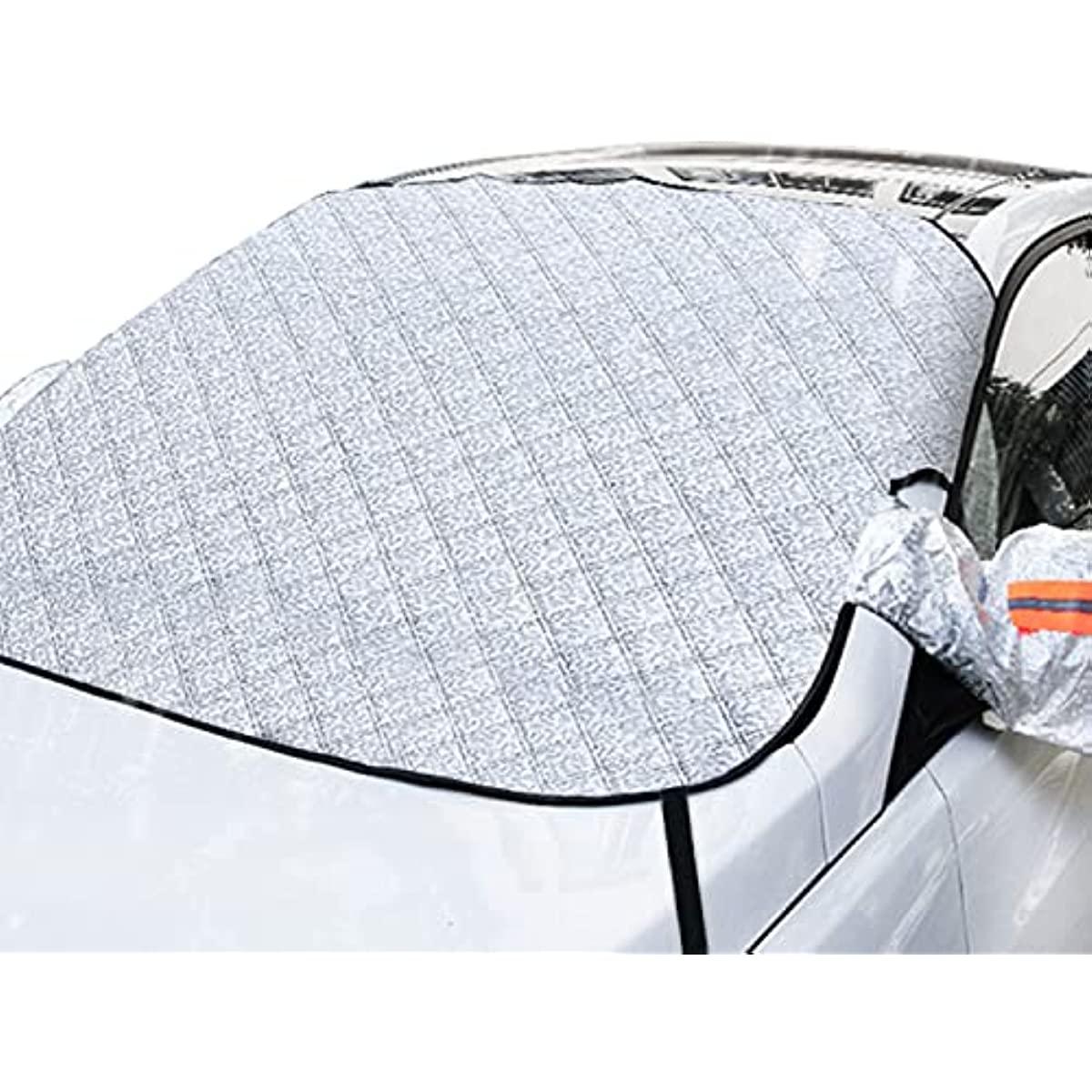 Kinglyday Windshield Snow Cover Front Window Cover for Snow, Ice & Wiper Protector | All Weather Car Sunshade Fits Most Sedans - KinglyDay