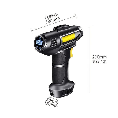 120W Portable Car Air Compressor, Wired/Wireless Handheld Car Inflatable Pump Electric,Automobiles Tire Inflator With LED Light For Car - KinglyDay