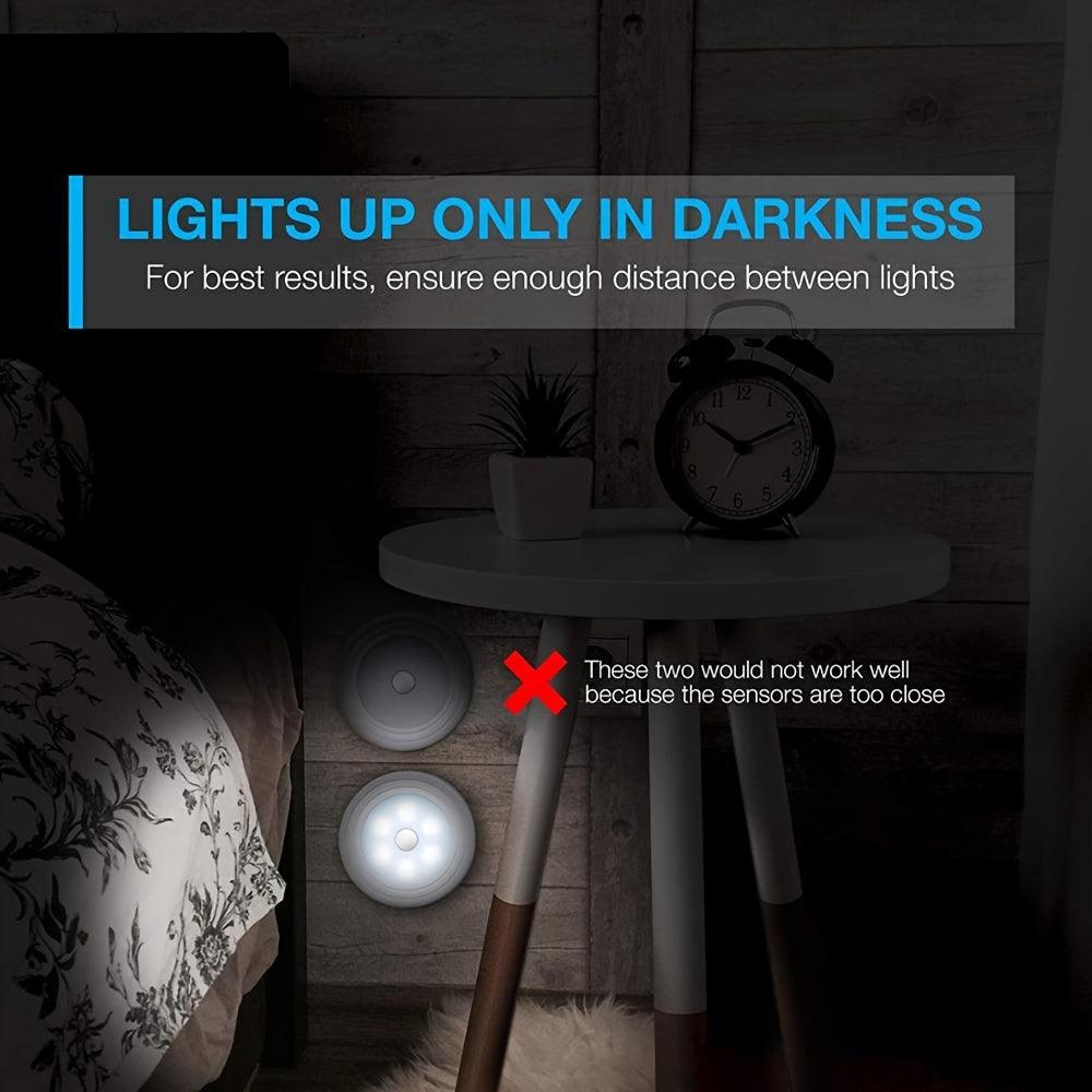 Motion Sensor Night Light Wireless LED Light, PIR Sensor Stick-On Cabinet Cupboard Light For Stairs Wardrobe Closet Cabinet Bedroom Hallway Garage - KinglyDay