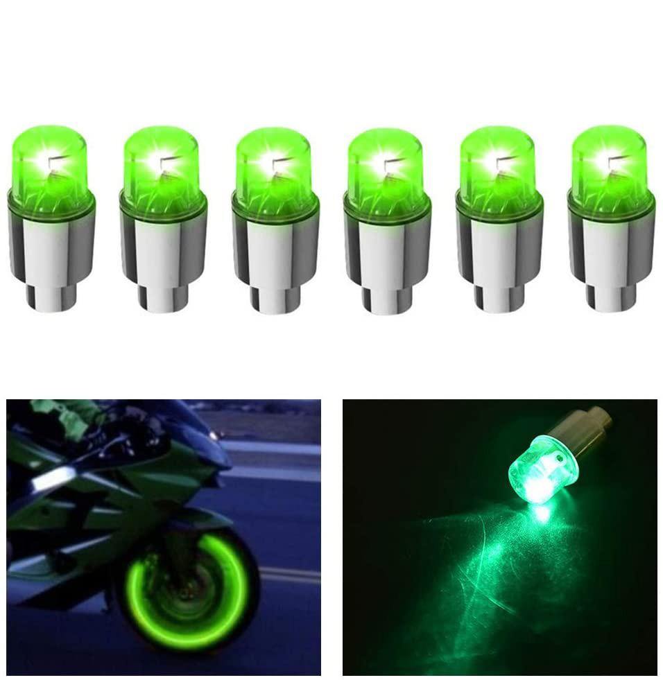 6PCS Car Auto Wheel Tire Tyre Air Valve Stem LED Light Cap Cover Accessories - KinglyDay