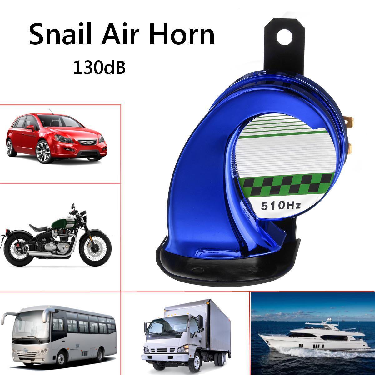 12V Waterproof 130dB Snail Air Horn Siren Loud Sound Truck Motorcycle Boat - KinglyDay