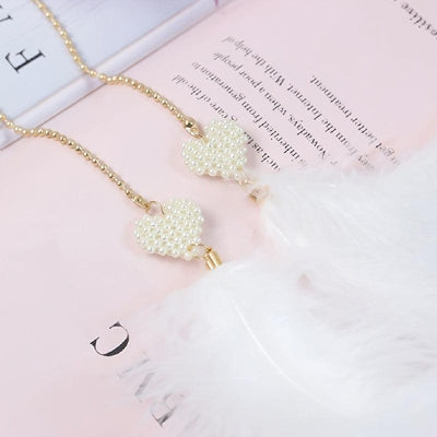 Car Heart Shape Hanging Pendant, Car Rearview Mirror Ornament For Women Charms Gift For Car Accessories - KinglyDay
