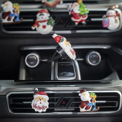 6 Style Car Perfume Santa Claus Air Outlet Clip Freshener Fragrance-Aromatherapy Air Conditioning Christmas Ornaments Decoration - KinglyDay