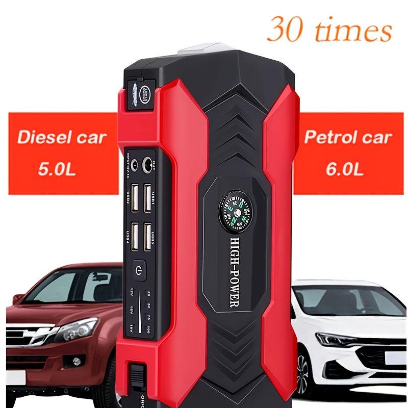 12V 200A Car Jump Starter, Portable Power Bank Starting Device, Diesel Petrol Powered 20000mAh Power Charger For Car Battery Booster - KinglyDay