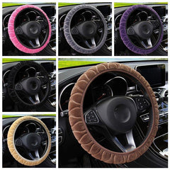 Plush Car Steering Wheel Cover, Universal 15 Inch Anti-Slip Car Steering Wheel Protector Car Decor Accessaries For Men Women, No Inner Ring - KinglyDay