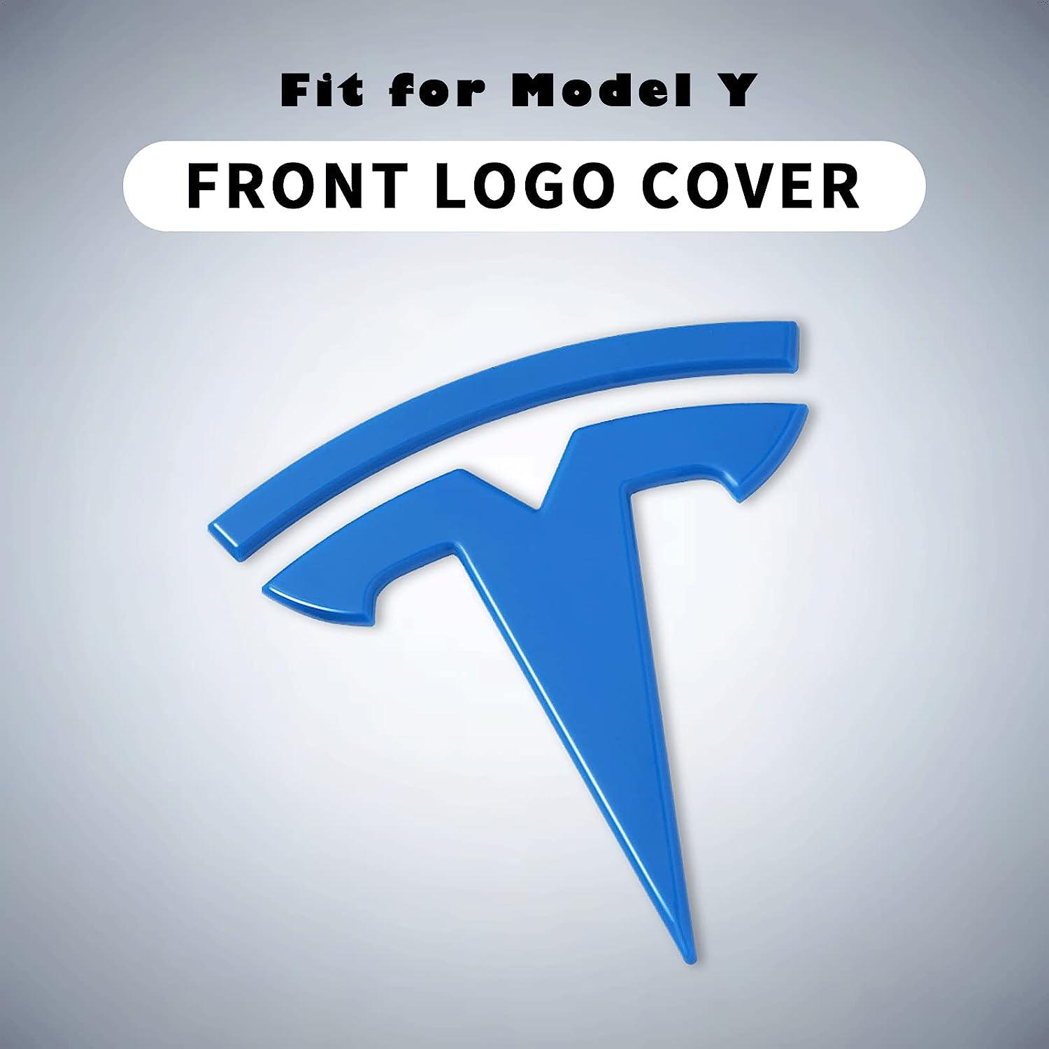 Tesla Model Y Accessories Tesla Emblem Sticker 2PCS/Set for Front Trunk/Rear Trunk Logo Decal Cover - KinglyDay