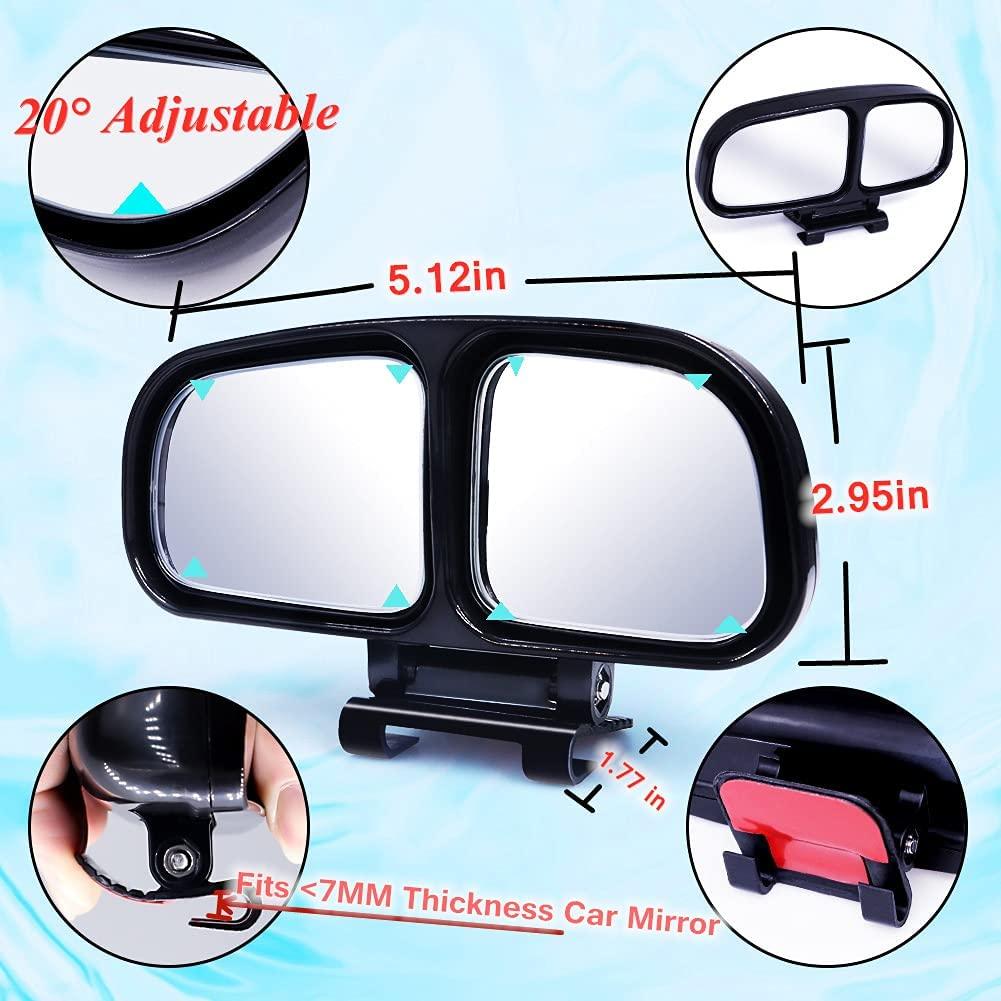 Kinglyday Blind Spot Mirrors, Adjustable Car Auxiliary Wide Angle Side Rearview Mirror for Cars - KinglyDay