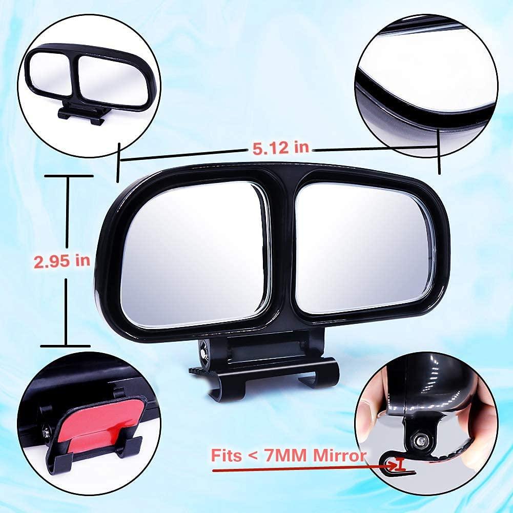 Kinglyday Blind Spot Mirrors, Adjustable Car Auxiliary Wide Angle Side Rearview Mirror for Cars - KinglyDay