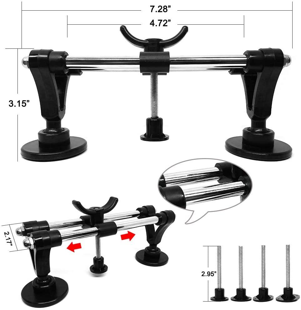 Auto Body Repair Tool Kit, Car Dent Puller with Double Pole Bridge Dent Puller, Glue Puller Tabs, Glue Shovel - KinglyDay