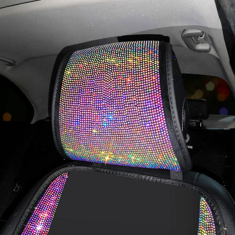 1pc Bling Auto Car Neck Pad Crystal Rhinestone Artificial Diamond Head Pad Pillow Women Girls Car Interior Accessories - KinglyDay