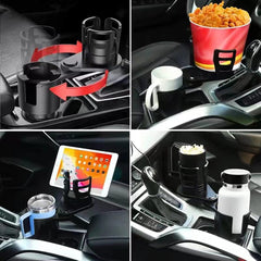 New Upgraded Cup Holder Expander for Car 2 In 1 Multifunctional Car Cup Holder Extender Adapter with Adjustable Base Compatible with Hydro Flask, Yeti, Nalgene, 32/40 Oz Large Bottles Drinks Mugs - KinglyDay