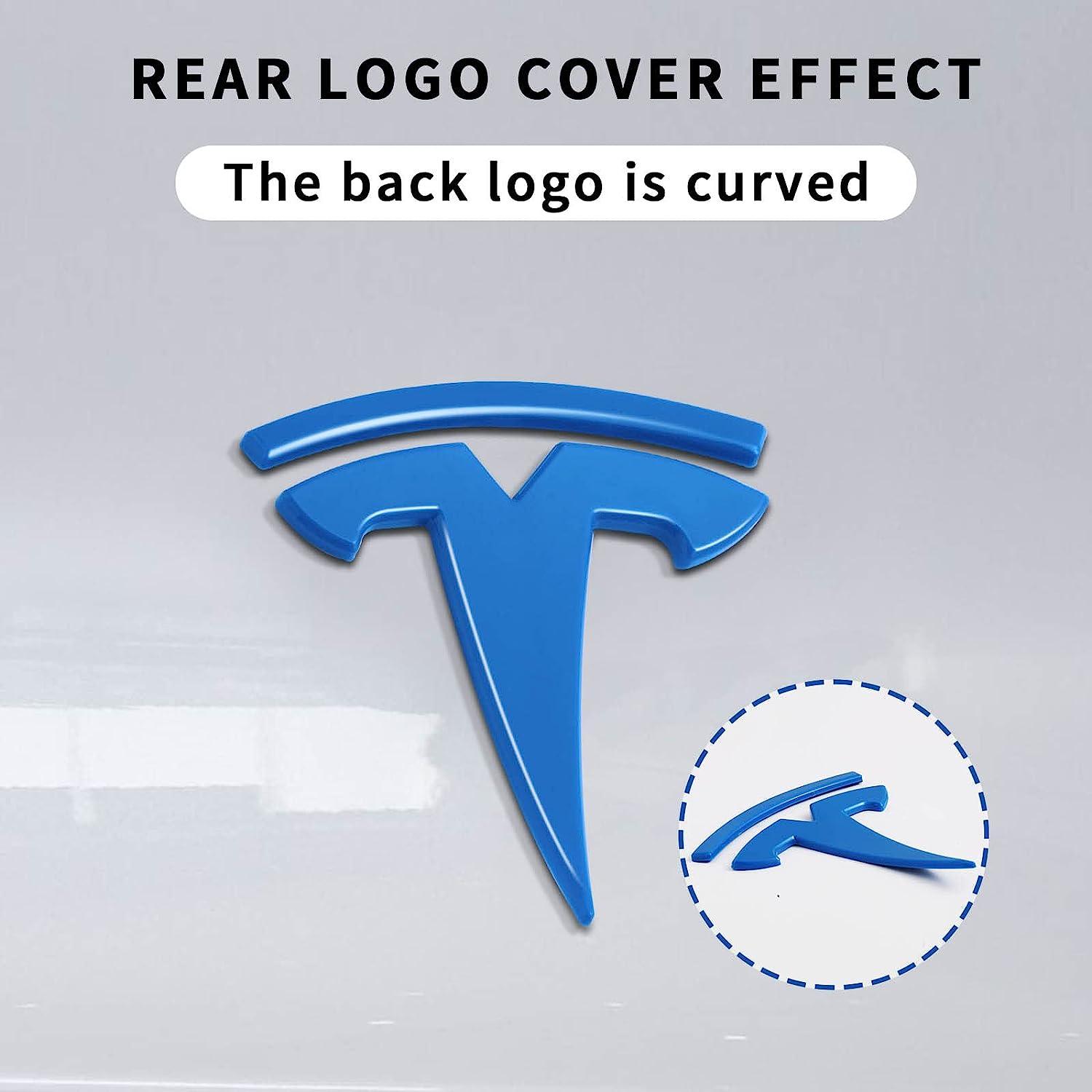 Tesla Model Y Accessories Tesla Emblem Sticker 2PCS/Set for Front Trunk/Rear Trunk Logo Decal Cover - KinglyDay