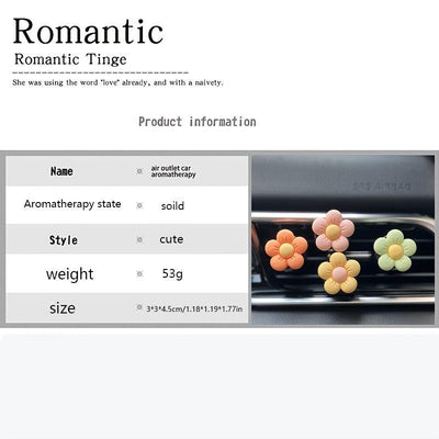 4pcs Car Air Vent Clip Aromatherapy, Cute Cartoon Flowers Shape Car Air Freshener Fragrance Diffuser Car Interior Decorations Car Accessories Women - KinglyDay
