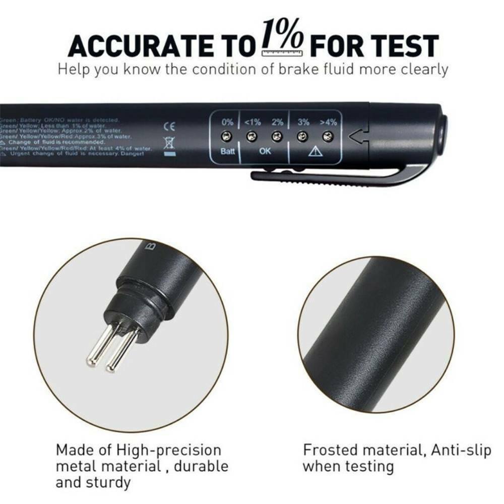 Brake Fluid Liquid Oil Tester Pen 5 LED Indicator Car Testing Tool for DOT3/DOT4/DOT5 - KinglyDay