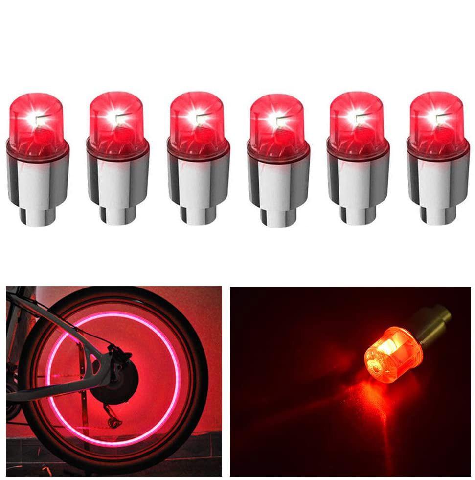 6PCS Car Auto Wheel Tire Tyre Air Valve Stem LED Light Cap Cover Accessories - KinglyDay