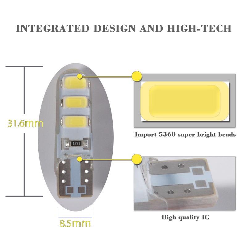 5PCS T10 Waterproof Led Lamp W5W 5630 6Led for Light Car 6SMD 5730 T10 - KinglyDay