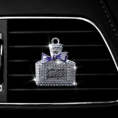 1PC Car Air Vent Clip Ornament, Crystal Car Diffuser, Bling Rhinestone Oil Diffuser Vent Clip, Car Freshener Car Accessories For Women - KinglyDay