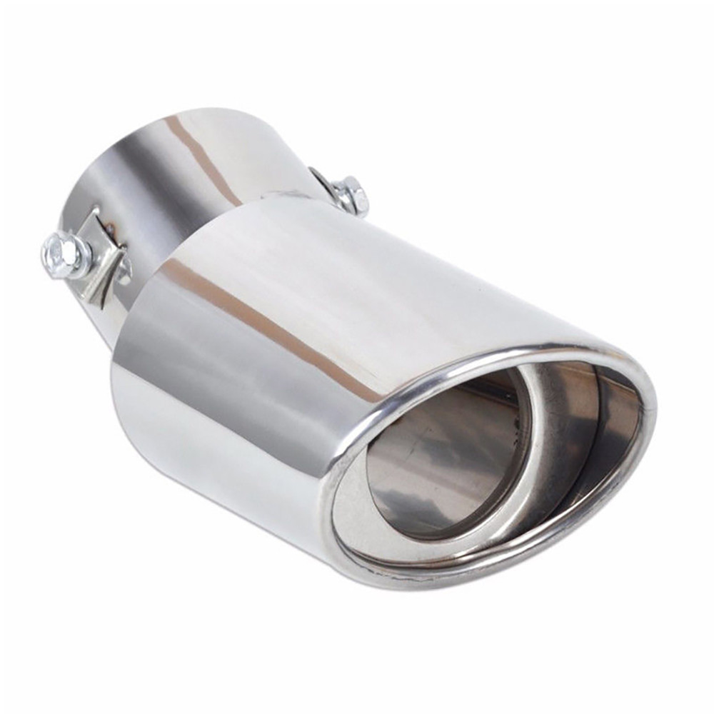 Chrome Car Stainless Steel Rear Exhaust Pipe Tail Muffler Tip Round Accessories - KinglyDay