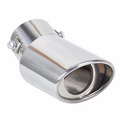 Chrome Car Stainless Steel Rear Exhaust Pipe Tail Muffler Tip Round Accessories - KinglyDay