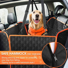 Kinglyday Dog Car Seat Cover for Back Seat, Waterproof Seat Protector Scratchproof Pet Hammock with 4 Bags Side Flaps, Washable Nonslip Backseat Protection for Cars Trucks and SUVs - KinglyDay