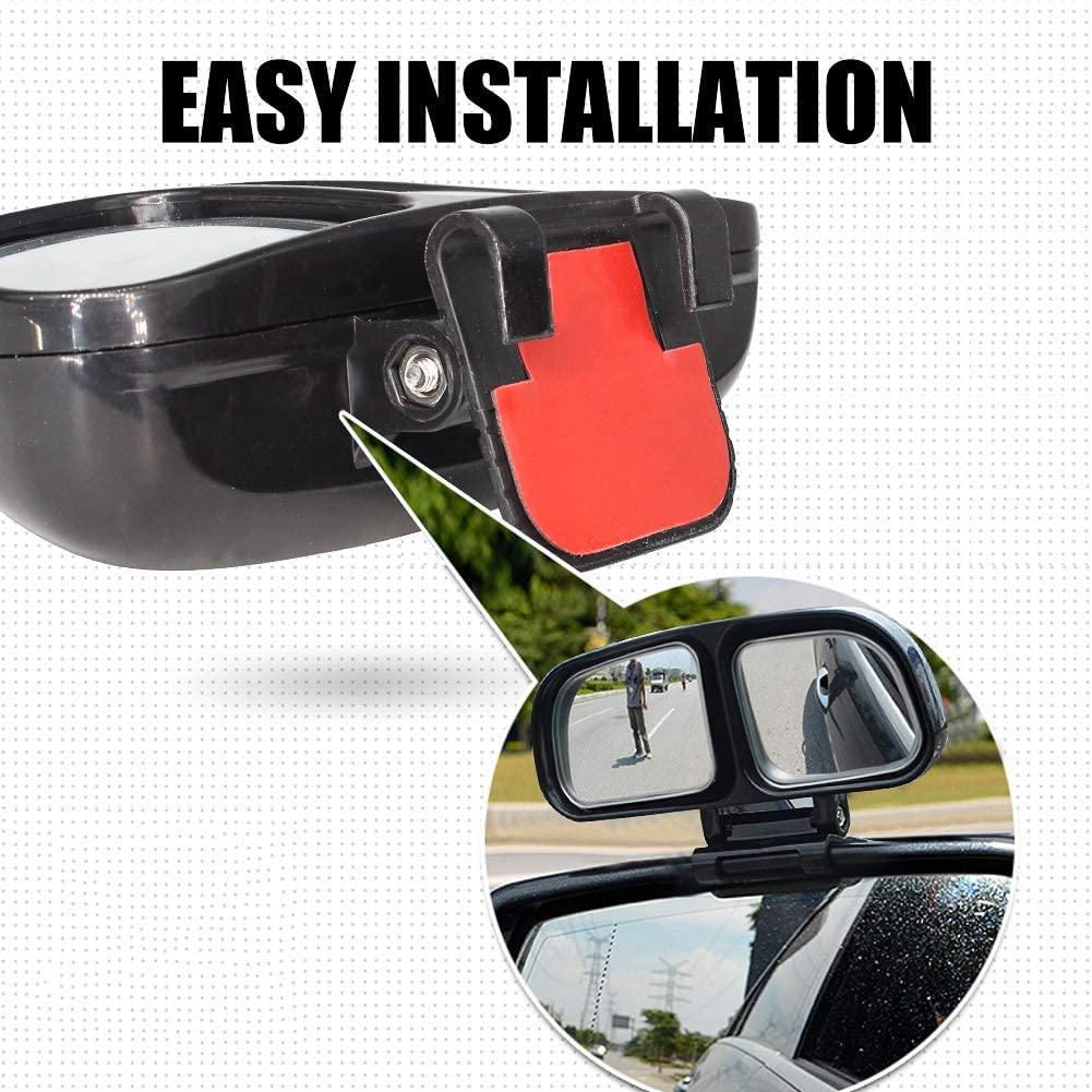 Kinglyday Blind Spot Mirrors, Adjustable Car Auxiliary Wide Angle Side Rearview Mirror for Cars - KinglyDay