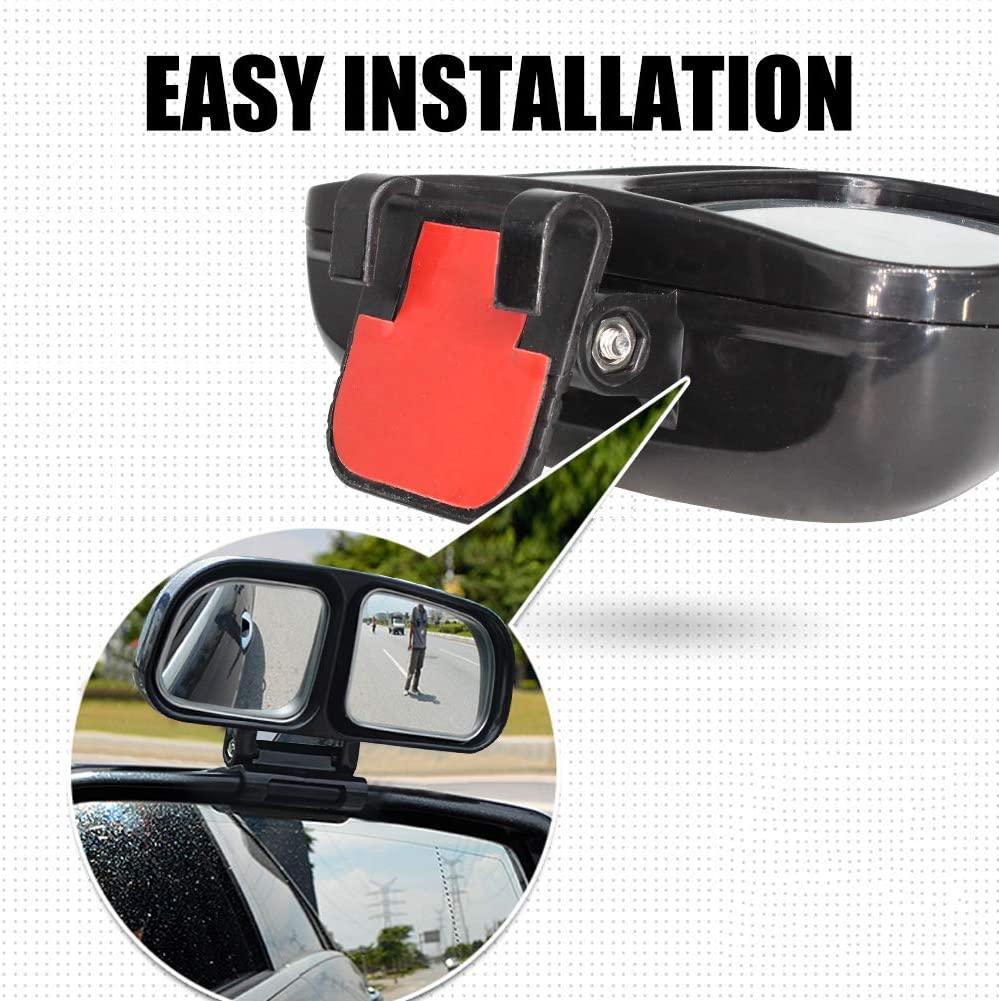 Kinglyday Blind Spot Mirrors, Adjustable Car Auxiliary Wide Angle Side Rearview Mirror for Cars - KinglyDay