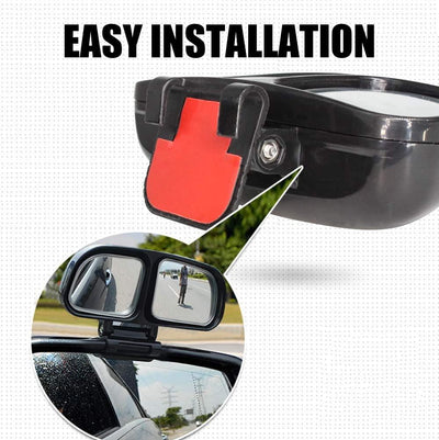 Kinglyday Blind Spot Mirrors, Adjustable Car Auxiliary Wide Angle Side Rearview Mirror for Cars - KinglyDay