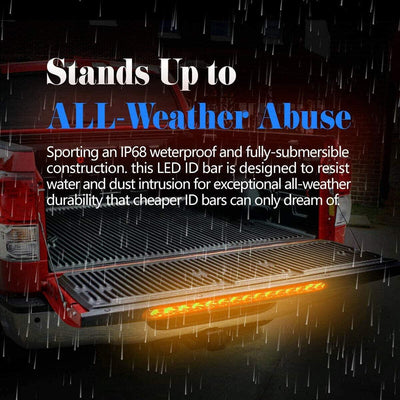 2 Pack 10" 15 LED Trailer Brake Tail Light Bar Stop Turn Tail Lights Assembly Identification Clearance Strip Red Light Waterproof for Truck RV UTV ATV Duty Marine Boats Trucks Pickups - KinglyDay