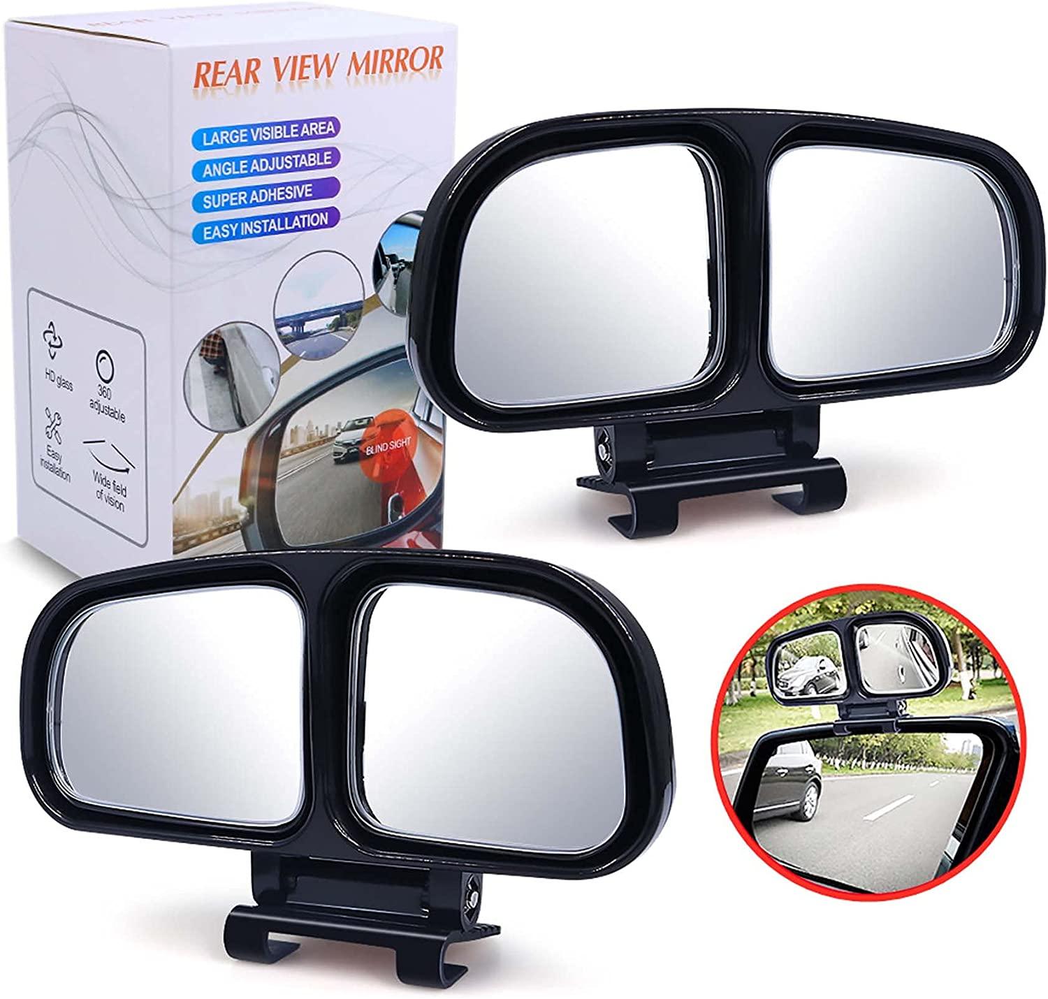 Kinglyday Blind Spot Mirrors, Adjustable Car Auxiliary Wide Angle Side Rearview Mirror for Cars - KinglyDay