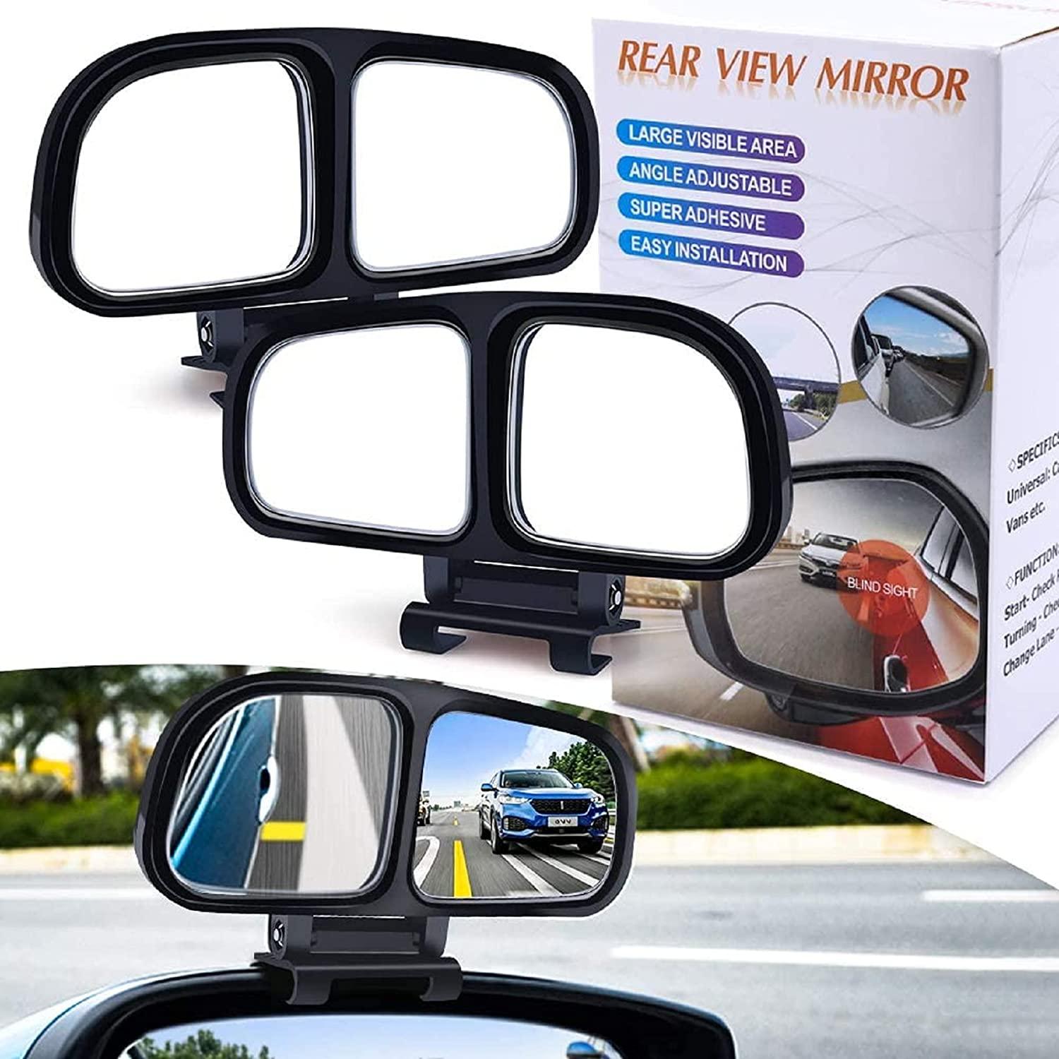 Kinglyday Blind Spot Mirrors, Adjustable Car Auxiliary Wide Angle Side Rearview Mirror for Cars - KinglyDay