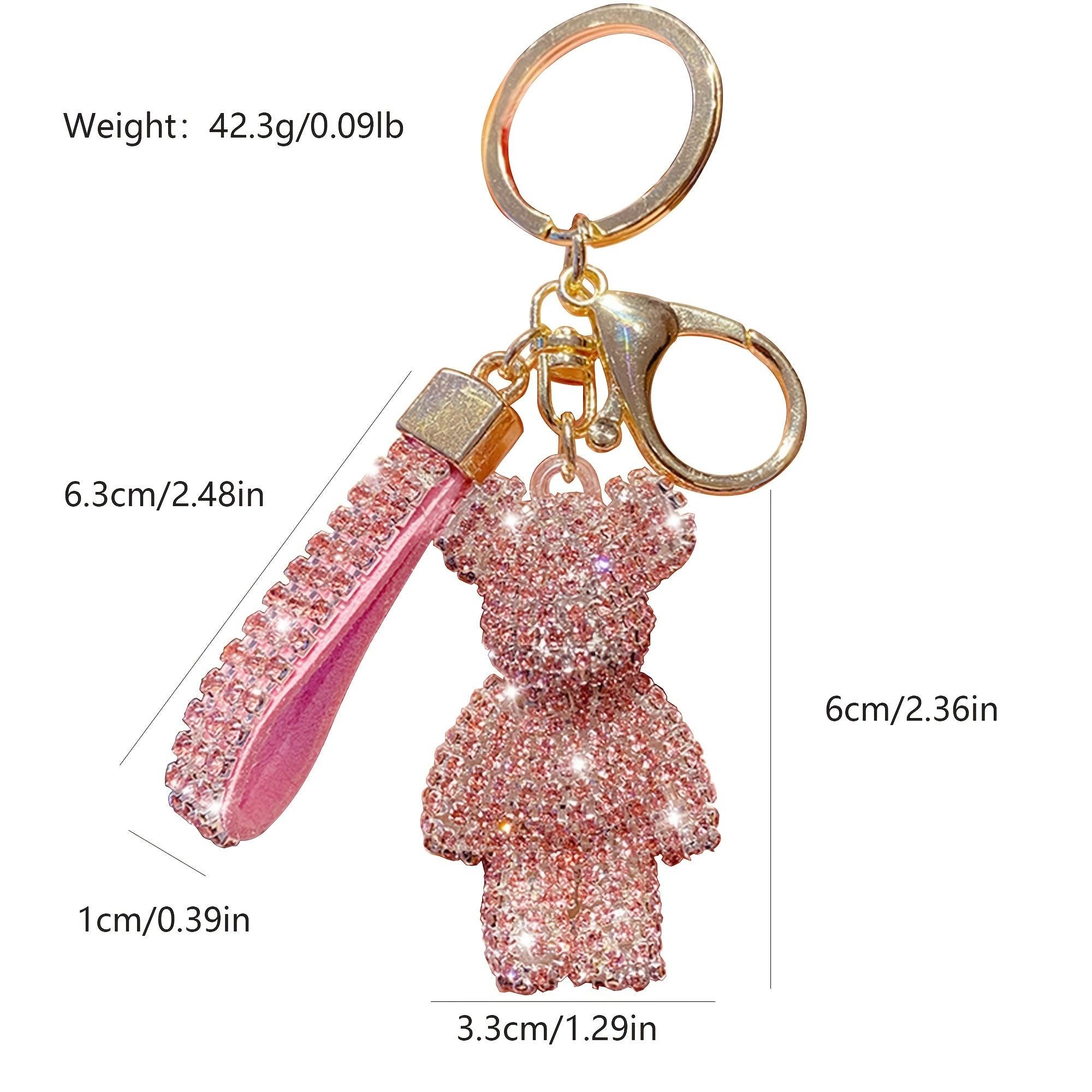 1pc Cute Bear Keychain Accessories For Women, Mama, Kids, Girl, Men, Kawaii Car Key Chain For Wallet, Backpack, Coin Purse - KinglyDay