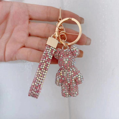 1pc Cute Bear Keychain Accessories For Women, Mama, Kids, Girl, Men, Kawaii Car Key Chain For Wallet, Backpack, Coin Purse - KinglyDay
