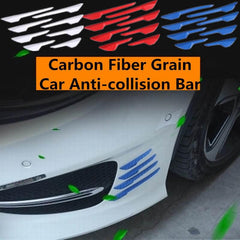 8 Pcs Carbon Fiber Pattern Rubber Car Front Bumper Body Door Edge Guard Protector Anti-Scratch Sticker Strip For Car Accessories - KinglyDay