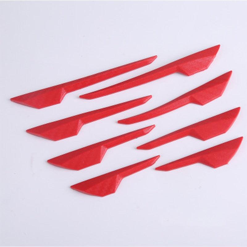 8 Pcs Carbon Fiber Pattern Rubber Car Front Bumper Body Door Edge Guard Protector Anti-Scratch Sticker Strip For Car Accessories - KinglyDay