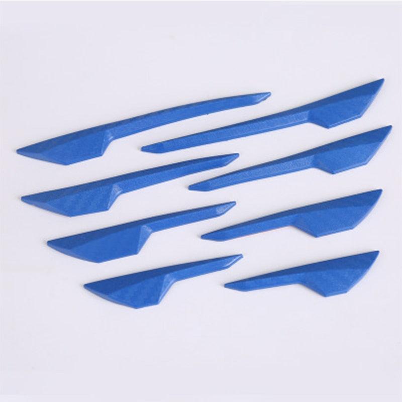 8 Pcs Carbon Fiber Pattern Rubber Car Front Bumper Body Door Edge Guard Protector Anti-Scratch Sticker Strip For Car Accessories - KinglyDay