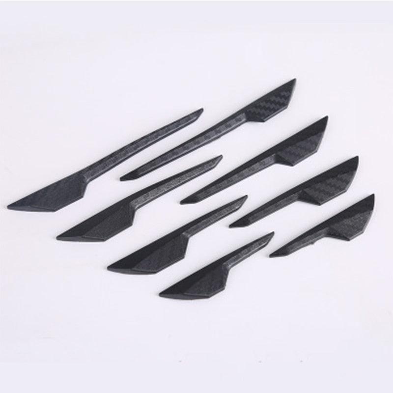 8 Pcs Carbon Fiber Pattern Rubber Car Front Bumper Body Door Edge Guard Protector Anti-Scratch Sticker Strip For Car Accessories - KinglyDay