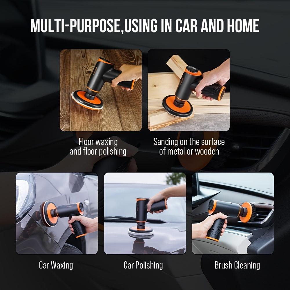 Car Wireless Rechargeable Adjustable Waxing Machine - Multifunctional Portable Polishing Tool & Car Accessories - KinglyDay