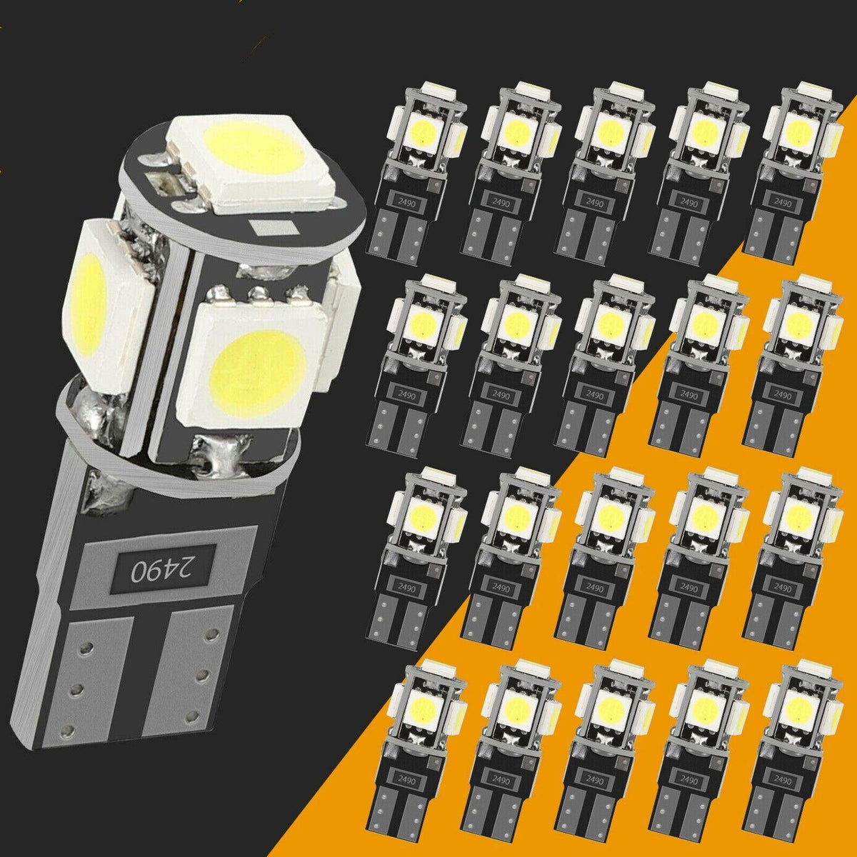 20x T10 Super Bright LED Car Canbus Error Free Light Dome Map Bulbs 168 194 W5W - KinglyDay