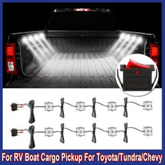 8Pcs Car LED Lights 6000K Truck Bed Lighting 5630 48 SMD LEDs Light Waterproof For RV Boat Cargo Pickup For Toyota/Tundra/Chevy - KinglyDay