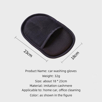 Car Wash Wool Gloves Thickened Fleece-Lined Wool Plush Car Cleaning Gloves Car Velvet Beauty Car Wash Supplies - KinglyDay
