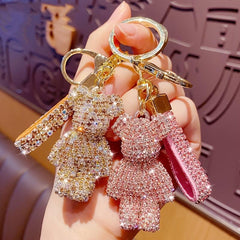 1pc Cute Bear Keychain Accessories For Women, Mama, Kids, Girl, Men, Kawaii Car Key Chain For Wallet, Backpack, Coin Purse - KinglyDay