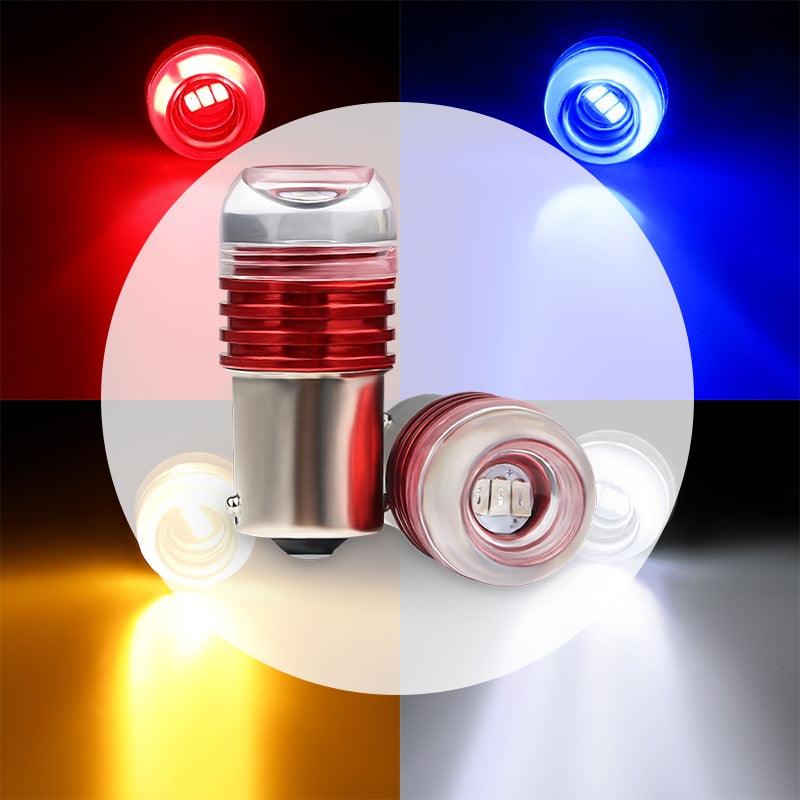 1 Pcs Red 1157 BAY15D P21/5W Strobe LED Flashing Projector Lamps for Car Tail Brake Lights Auto Transform Signal Lamp - KinglyDay