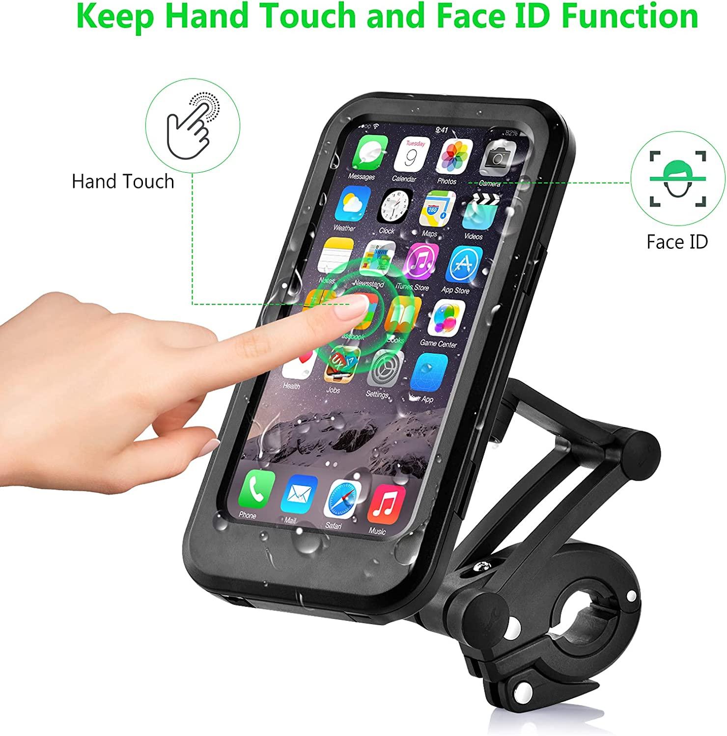 Adjustable Waterproof Bicycle Mobile Phone Holder Mount Universal Bike Motorcycle Handlebar Cell Phone Support Mount Bracket Bag - KinglyDay